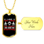Fire Fighting And Fishing Firefighter Gift Stainless Steel or 18k Gold Dog Tag 24" Chain-Express Your Love Gifts