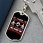 Fire Fighting And Fishing Firefighter Keychain Stainless Steel or 18k Gold Dog Tag Keyring-Express Your Love Gifts