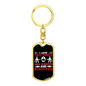 Fire Fighting And Fishing Firefighter Keychain Stainless Steel or 18k Gold Dog Tag Keyring-Express Your Love Gifts