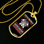 Fire Taught Me Hardwork Firefighter Gift Stainless Steel or 18k Gold Dog Tag 24" Chain-Express Your Love Gifts