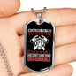 Fire Taught Me Hardwork Firefighter Gift Stainless Steel or 18k Gold Dog Tag 24" Chain-Express Your Love Gifts