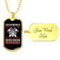 Fire Taught Me Hardwork Firefighter Gift Stainless Steel or 18k Gold Dog Tag 24" Chain-Express Your Love Gifts