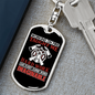 Fire Taught Me Hardwork Firefighter Keychain Stainless Steel or 18k Gold Dog Tag Keyring-Express Your Love Gifts