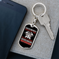 Fire Taught Me Hardwork Firefighter Keychain Stainless Steel or 18k Gold Dog Tag Keyring-Express Your Love Gifts