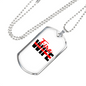 Fire Wife Firefighter Gift Stainless Steel or 18k Gold Dog Tag 24" Chain-Express Your Love Gifts
