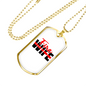 Fire Wife Firefighter Gift Stainless Steel or 18k Gold Dog Tag 24" Chain-Express Your Love Gifts