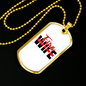 Fire Wife Firefighter Gift Stainless Steel or 18k Gold Dog Tag 24" Chain-Express Your Love Gifts