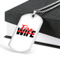 Fire Wife Firefighter Gift Stainless Steel or 18k Gold Dog Tag 24" Chain-Express Your Love Gifts