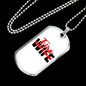 Fire Wife Firefighter Gift Stainless Steel or 18k Gold Dog Tag 24" Chain-Express Your Love Gifts