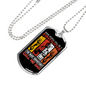 Firefighter And A Dad Necklace Stainless Steel or 18k Gold Dog Tag 24" Chain-Express Your Love Gifts