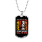 Firefighter And A Dad Necklace Stainless Steel or 18k Gold Dog Tag 24" Chain-Express Your Love Gifts