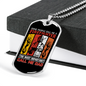 Firefighter And A Dad Necklace Stainless Steel or 18k Gold Dog Tag 24" Chain-Express Your Love Gifts