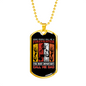 Firefighter And A Dad Necklace Stainless Steel or 18k Gold Dog Tag 24" Chain-Express Your Love Gifts