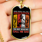 Firefighter And A Dad Necklace Stainless Steel or 18k Gold Dog Tag 24" Chain-Express Your Love Gifts