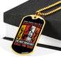 Firefighter And A Dad Necklace Stainless Steel or 18k Gold Dog Tag 24" Chain-Express Your Love Gifts