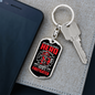 Firefighter And A Hero Keychain Stainless Steel or 18k Gold Dog Tag Keyring-Express Your Love Gifts