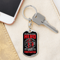 Firefighter And A Hero Keychain Stainless Steel or 18k Gold Dog Tag Keyring-Express Your Love Gifts