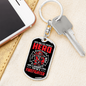 Firefighter And A Hero Keychain Stainless Steel or 18k Gold Dog Tag Keyring-Express Your Love Gifts
