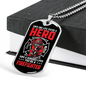Firefighter And A Hero Necklace Stainless Steel or 18k Gold Dog Tag 24" Chain-Express Your Love Gifts