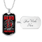 Firefighter And A Hero Necklace Stainless Steel or 18k Gold Dog Tag 24" Chain-Express Your Love Gifts