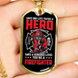 Firefighter And A Hero Necklace Stainless Steel or 18k Gold Dog Tag 24" Chain-Express Your Love Gifts