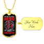 Firefighter And A Hero Necklace Stainless Steel or 18k Gold Dog Tag 24" Chain-Express Your Love Gifts
