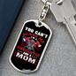 Firefighter And A Mom Keychain Stainless Steel or 18k Gold Dog Tag Keyring-Express Your Love Gifts