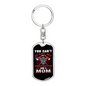 Firefighter And A Mom Keychain Stainless Steel or 18k Gold Dog Tag Keyring-Express Your Love Gifts