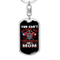 Firefighter And A Mom Keychain Stainless Steel or 18k Gold Dog Tag Keyring-Express Your Love Gifts