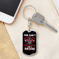 Firefighter And A Mom Keychain Stainless Steel or 18k Gold Dog Tag Keyring-Express Your Love Gifts