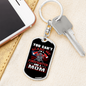 Firefighter And A Mom Keychain Stainless Steel or 18k Gold Dog Tag Keyring-Express Your Love Gifts