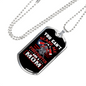 Firefighter And A Mom Necklace Stainless Steel or 18k Gold Dog Tag 24" Chain-Express Your Love Gifts