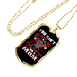 Firefighter And A Mom Necklace Stainless Steel or 18k Gold Dog Tag 24" Chain-Express Your Love Gifts