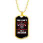 Firefighter And A Mom Necklace Stainless Steel or 18k Gold Dog Tag 24" Chain-Express Your Love Gifts