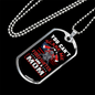 Firefighter And A Mom Necklace Stainless Steel or 18k Gold Dog Tag 24" Chain-Express Your Love Gifts