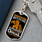 Firefighter And A Superhero Keychain Stainless Steel or 18k Gold Dog Tag Keyring-Express Your Love Gifts