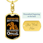 Firefighter And A Superhero Keychain Stainless Steel or 18k Gold Dog Tag Keyring-Express Your Love Gifts
