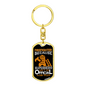 Firefighter And A Superhero Keychain Stainless Steel or 18k Gold Dog Tag Keyring-Express Your Love Gifts