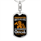 Firefighter And A Superhero Keychain Stainless Steel or 18k Gold Dog Tag Keyring-Express Your Love Gifts