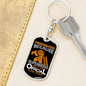 Firefighter And A Superhero Keychain Stainless Steel or 18k Gold Dog Tag Keyring-Express Your Love Gifts