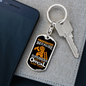 Firefighter And A Superhero Keychain Stainless Steel or 18k Gold Dog Tag Keyring-Express Your Love Gifts