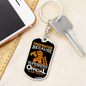 Firefighter And A Superhero Keychain Stainless Steel or 18k Gold Dog Tag Keyring-Express Your Love Gifts