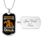 Firefighter And A Superhero Necklace Stainless Steel or 18k Gold Dog Tag 24" Chain-Express Your Love Gifts