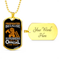 Firefighter And A Superhero Necklace Stainless Steel or 18k Gold Dog Tag 24" Chain-Express Your Love Gifts