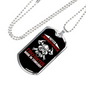 Firefighter Born In February Necklace Stainless Steel or 18k Gold Dog Tag 24" Chain-Express Your Love Gifts