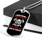 Firefighter Born In February Necklace Stainless Steel or 18k Gold Dog Tag 24" Chain-Express Your Love Gifts