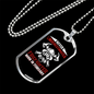 Firefighter Born In February Necklace Stainless Steel or 18k Gold Dog Tag 24" Chain-Express Your Love Gifts