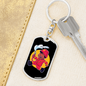 Firefighter Boy Keychain Stainless Steel or 18k Gold Dog Tag Keyring-Express Your Love Gifts