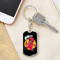 Firefighter Boy Keychain Stainless Steel or 18k Gold Dog Tag Keyring-Express Your Love Gifts