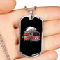Firefighter Boy Necklace Stainless Steel or 18k Gold Dog Tag 24" Chain-Express Your Love Gifts